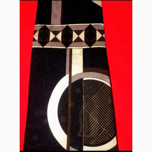 SEXY Retro Gianfranco Ruffini Art Deco Abstract Men's Tie - Picture 3 of 5